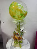 Arreglo con osito, chocolate Tosh y globo