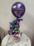 Arreglo con Stitch, chocolates Ferrero y globo