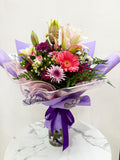 Ramo Blush con lirio Rosely y gerberas