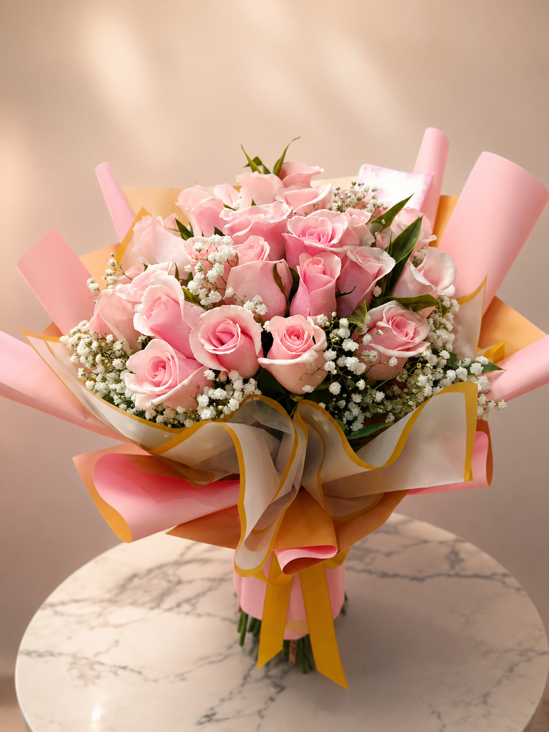 Ramo de 24 rosas rosadas