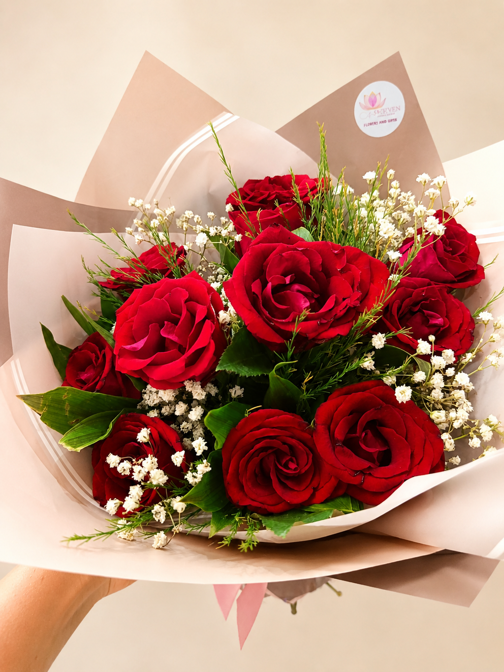 Ramo de 12 rosas rojas