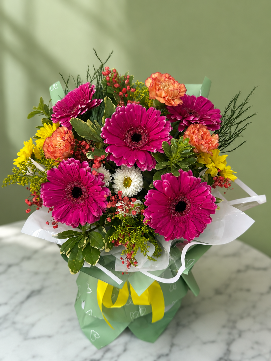 Ramo de 8 gerberas fucsias