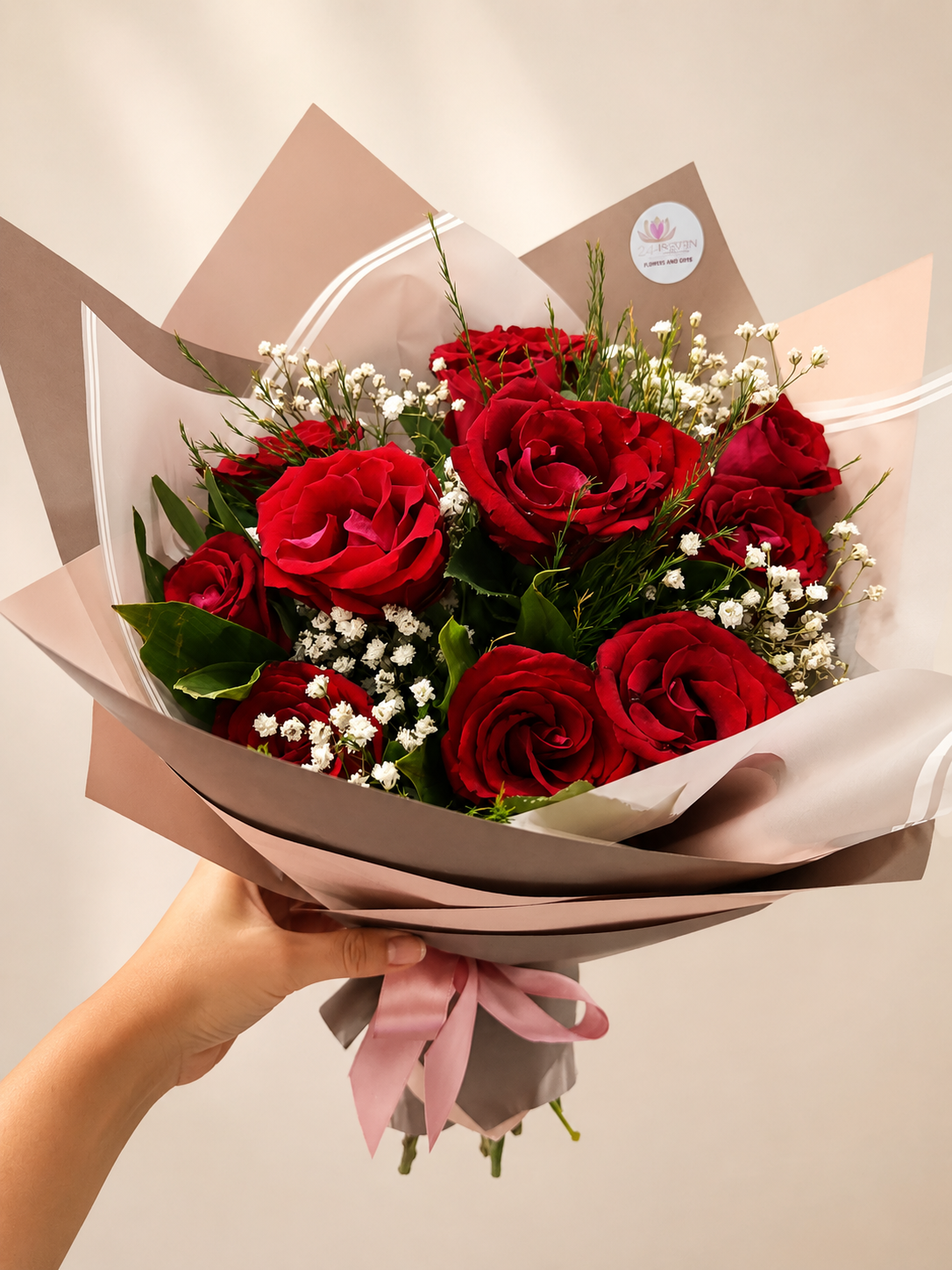 Ramo de 12 rosas rojas